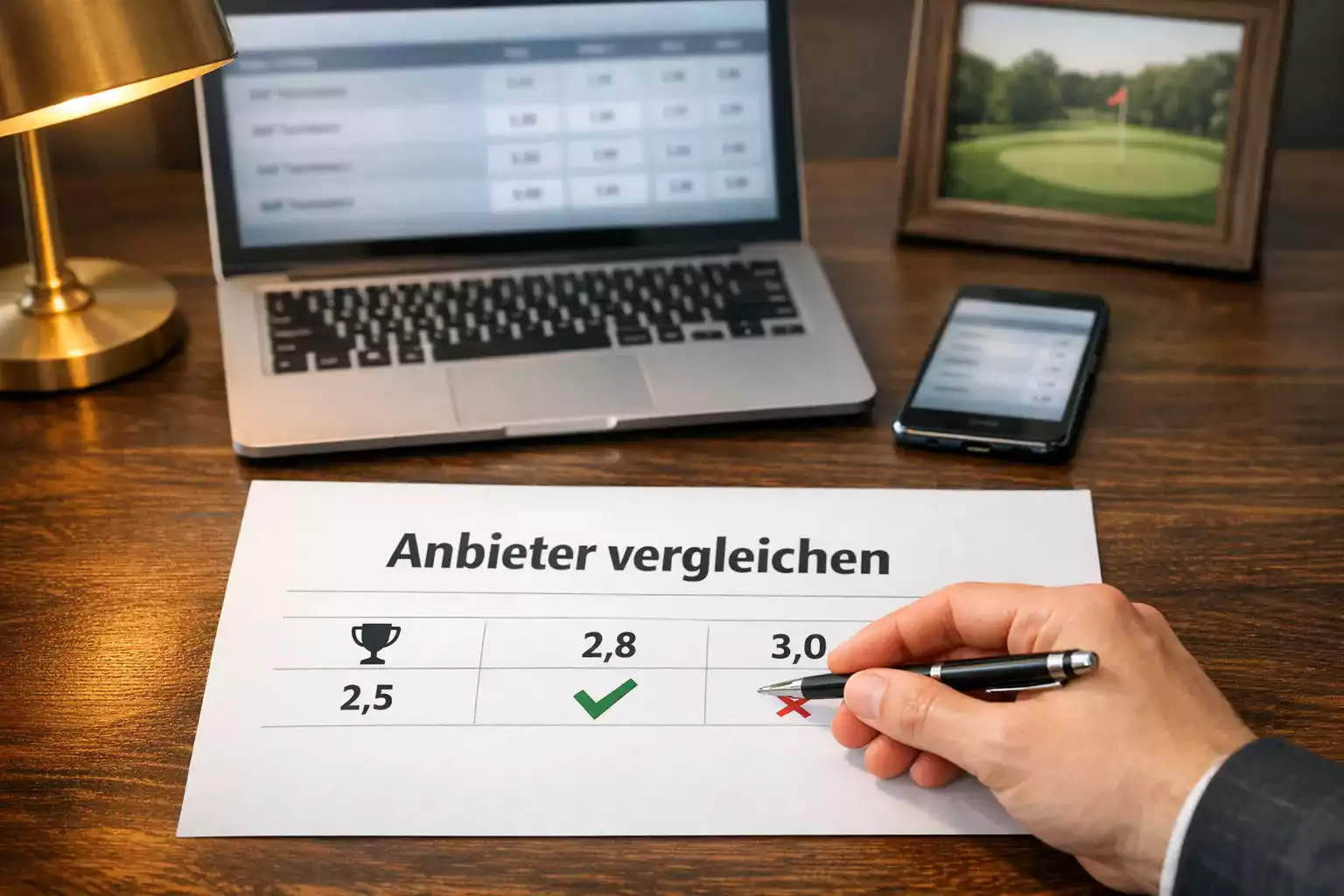 Golf Wettanbieter Vergleich 2026: Quoten, Bonus und Wettsteuer in Deutschland