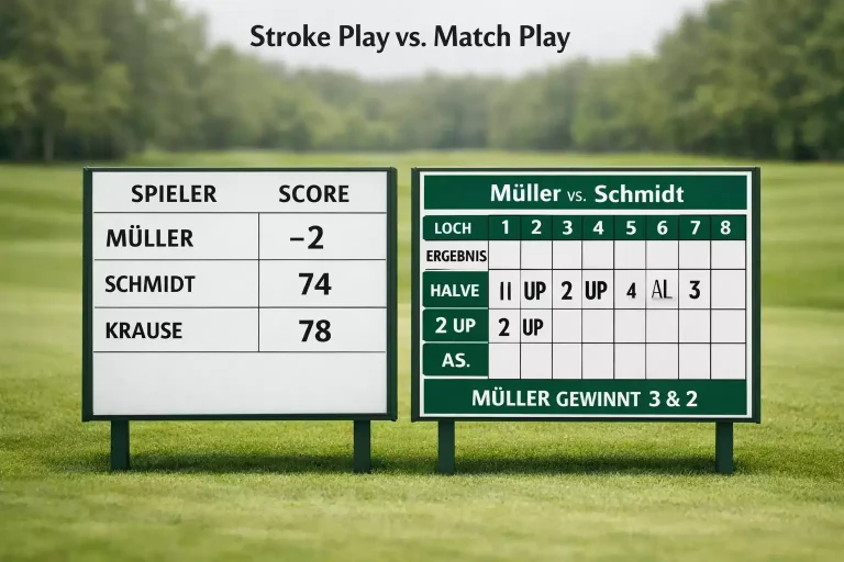 Stroke Play vs. Match Play — Golfformate und Wetten